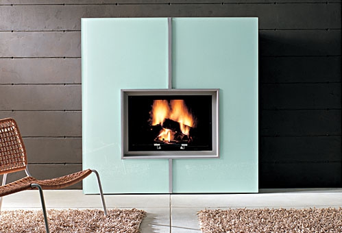 SQUARE WHITE GLASS - Сгуаре вайт класс огнеупорное стекло нежно-голубого цвета