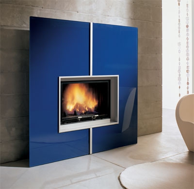 Square. vetro blu - Сгуаре голубое стекло Edilkamin (Италия)