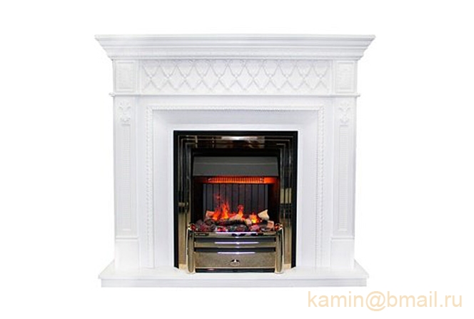 Портал Alexandria (классика Opti-Myst и Optiflame) белый