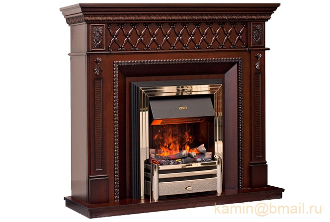 Портал Alexandria (классика Opti-Myst и Optiflame) махагон коричневый антик